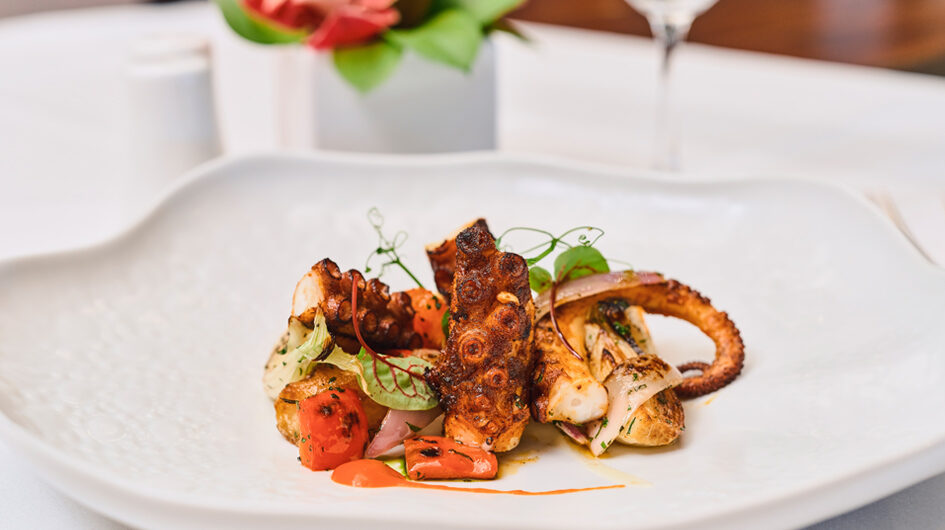 Grilled Octopus at Orchids restaurant
