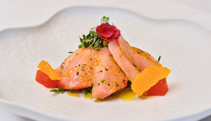 Hamachi at Orchids restaurant