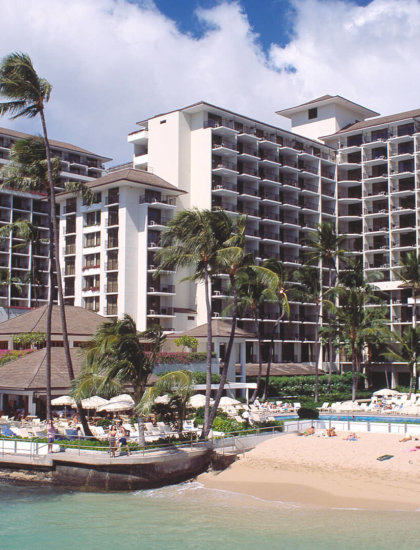 Halekulani Hotel is situated right on Waikiki Beach