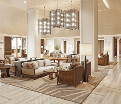 Lobby of Halepuna Waikiki by Halekulani