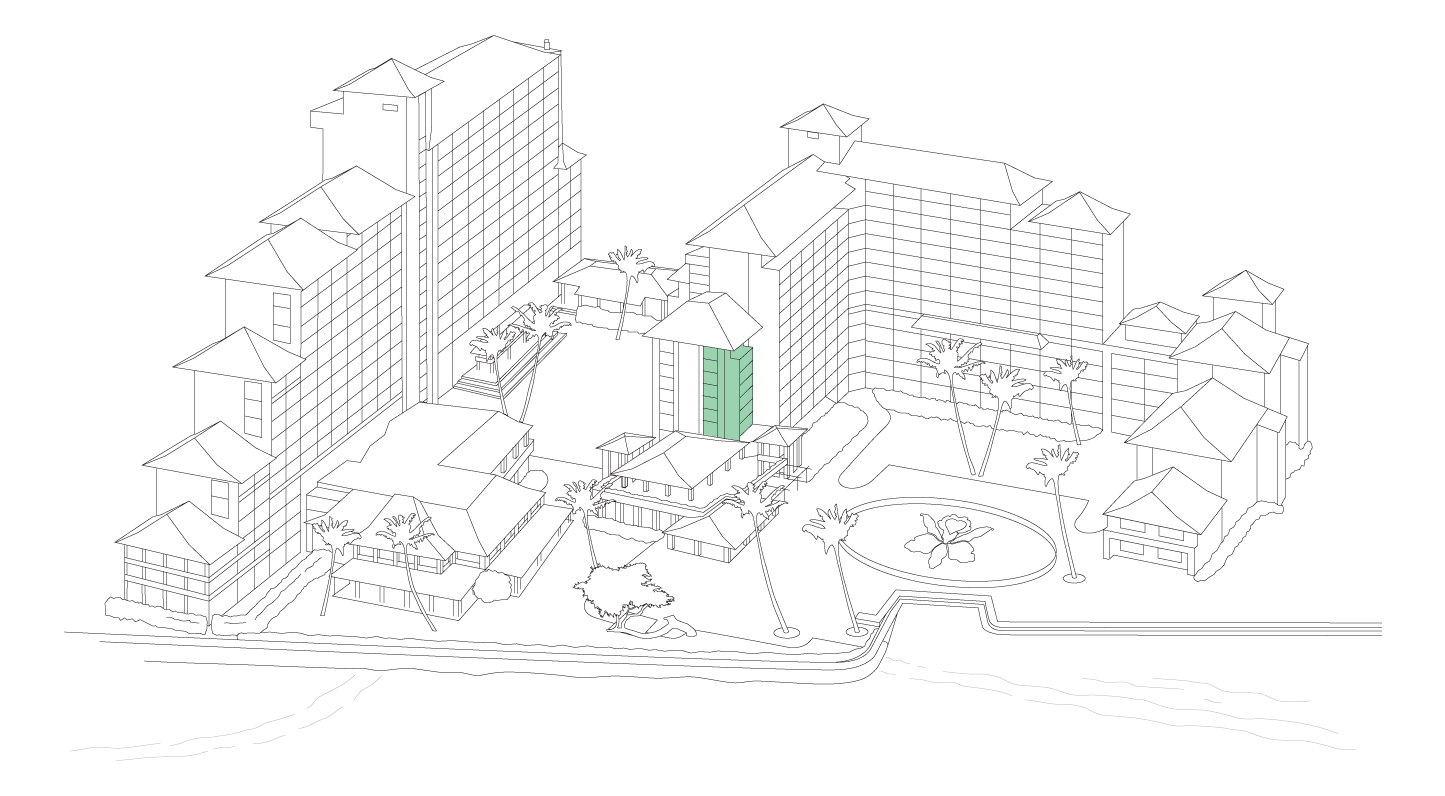 Resort map diagram, Diamond Head Junior Suite