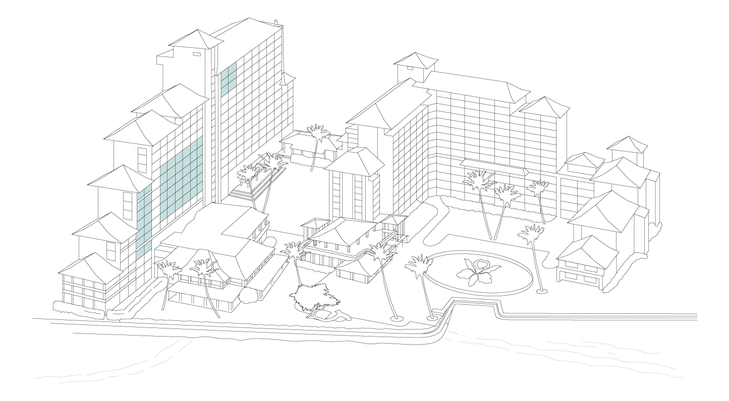 Resort map diagram, Diamond Head Ocean Front