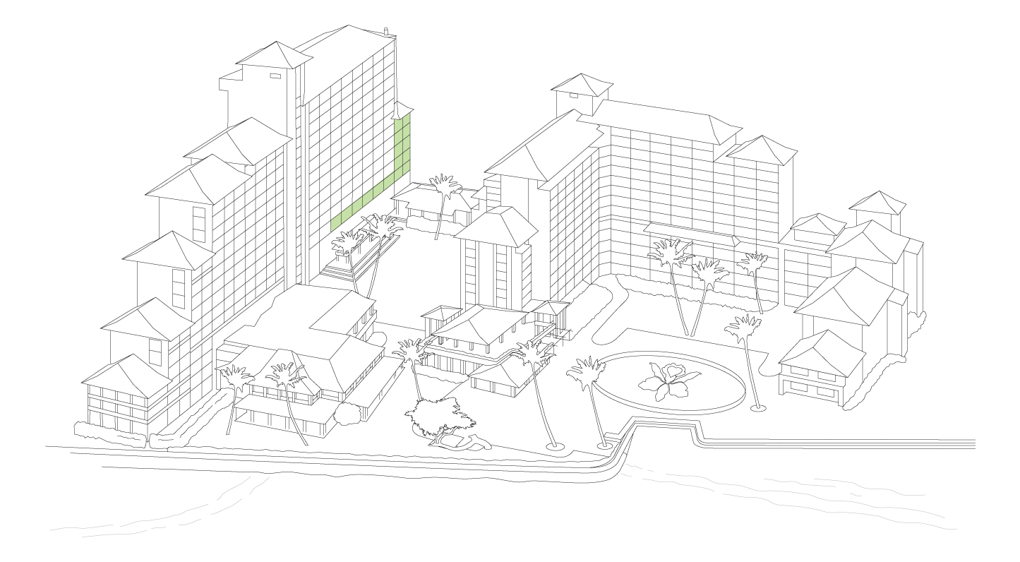 Resort map diagram, Garden Courtyard View