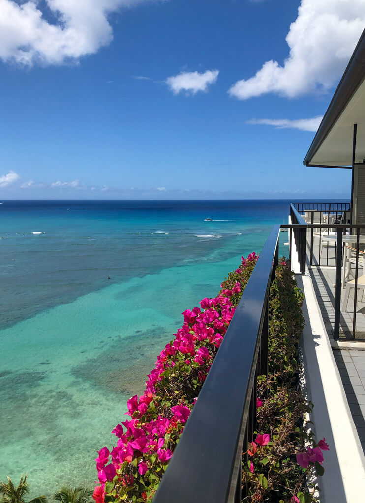 View from balcony of Kawehewehe
