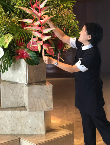 The creative floral designers are responsible for the striking pieces that you see