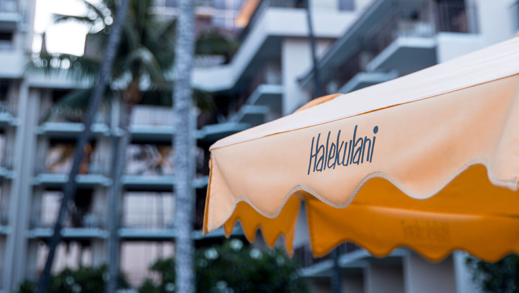Halekulani Yellow Umbrella