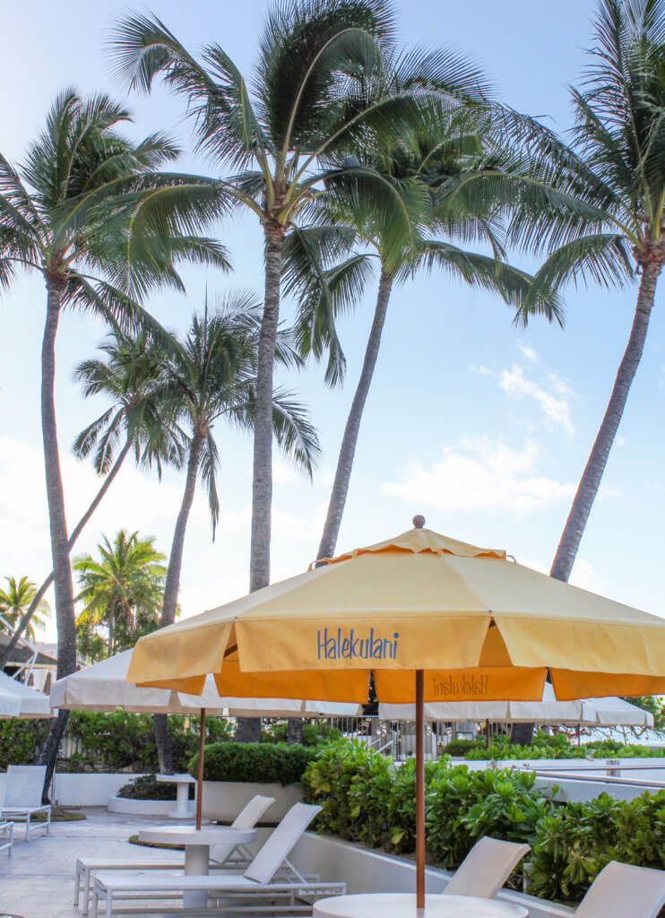 Halekulani Yellow Umbrella