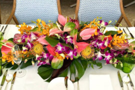 Low Long Tropical Centerpiece