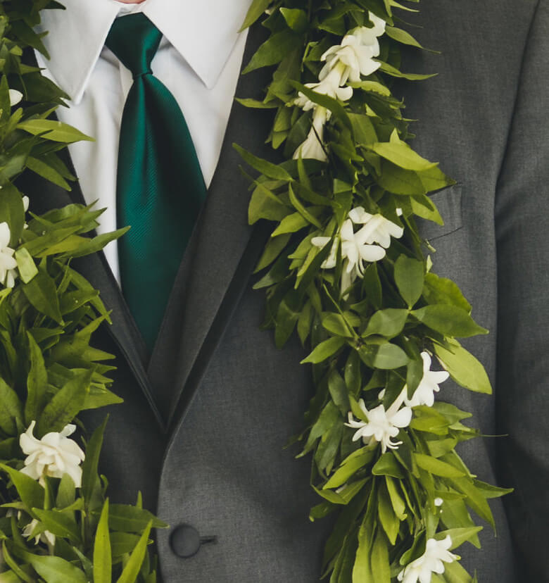 Groom's Maile Lei